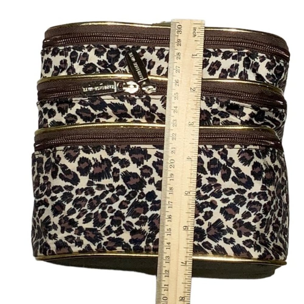 Travel Cosmetic Large Case Animal Print Leopard Packable Jewelry Collapsible NWT - Picture 8 of 15